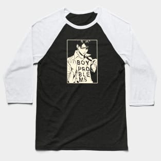 Teenage Angst - Boy Problem Logo design Baseball T-Shirt